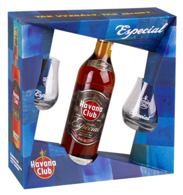 Havana Club Añejo Especial 0,7l 40% + 2x sklo GB 2018