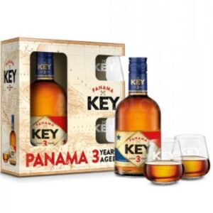 Key Rum Panama 3y 0,5l 38% + 2x sklo GB